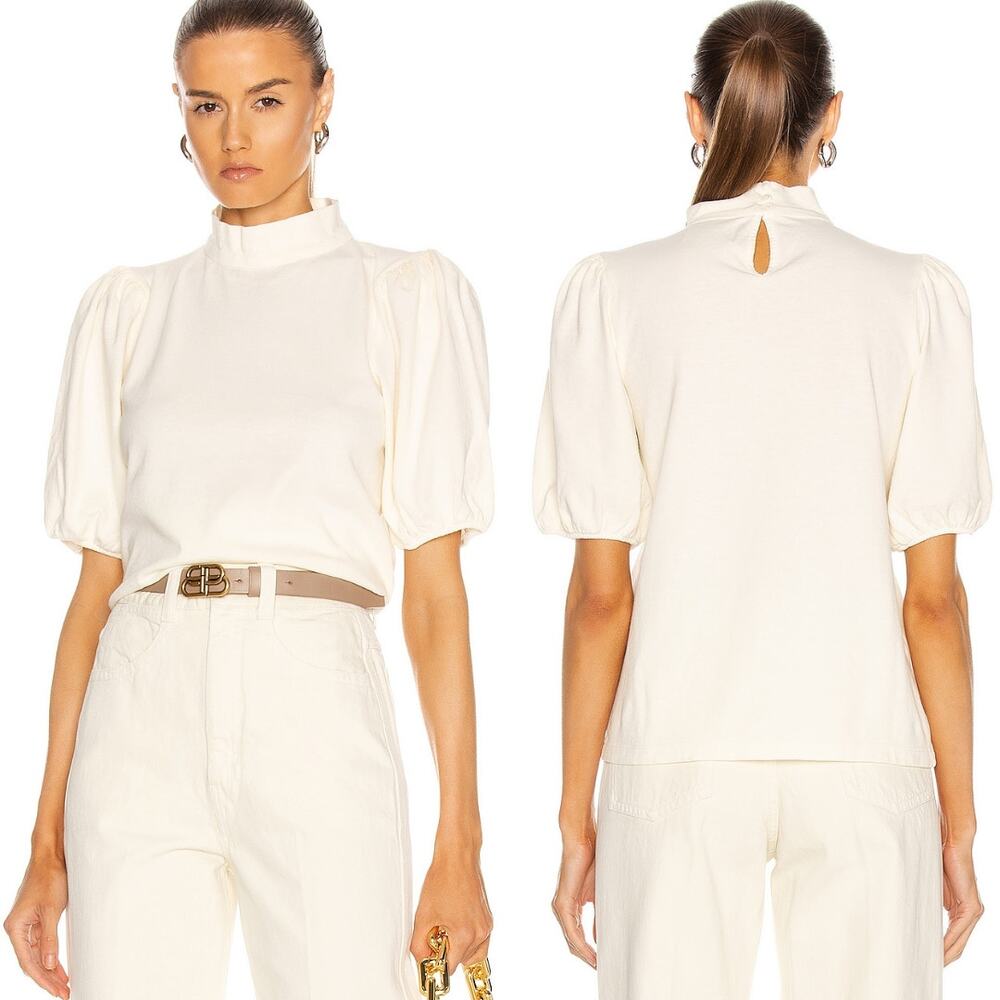 Citizens of Humanity Vivi Cream Mock Neck Top Vanilla